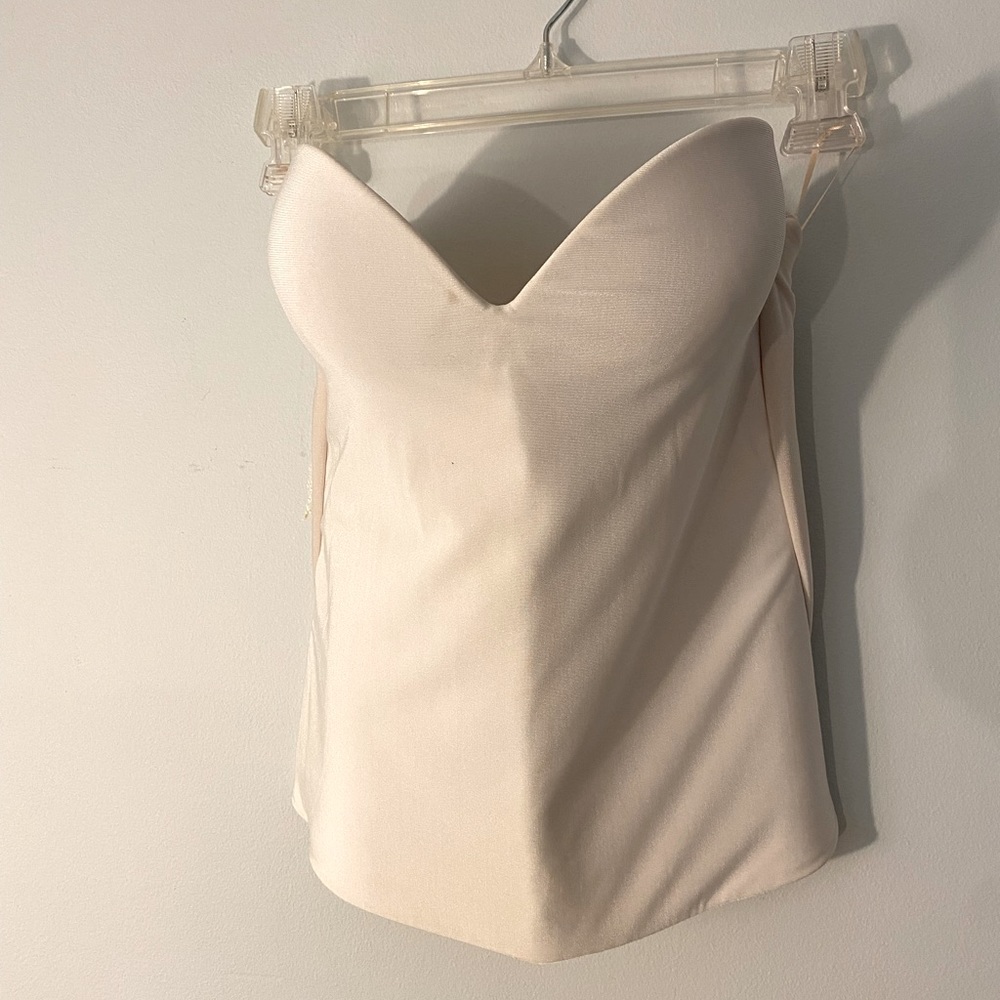 David’s Bridal White Whalebone Strapless Bra 36C